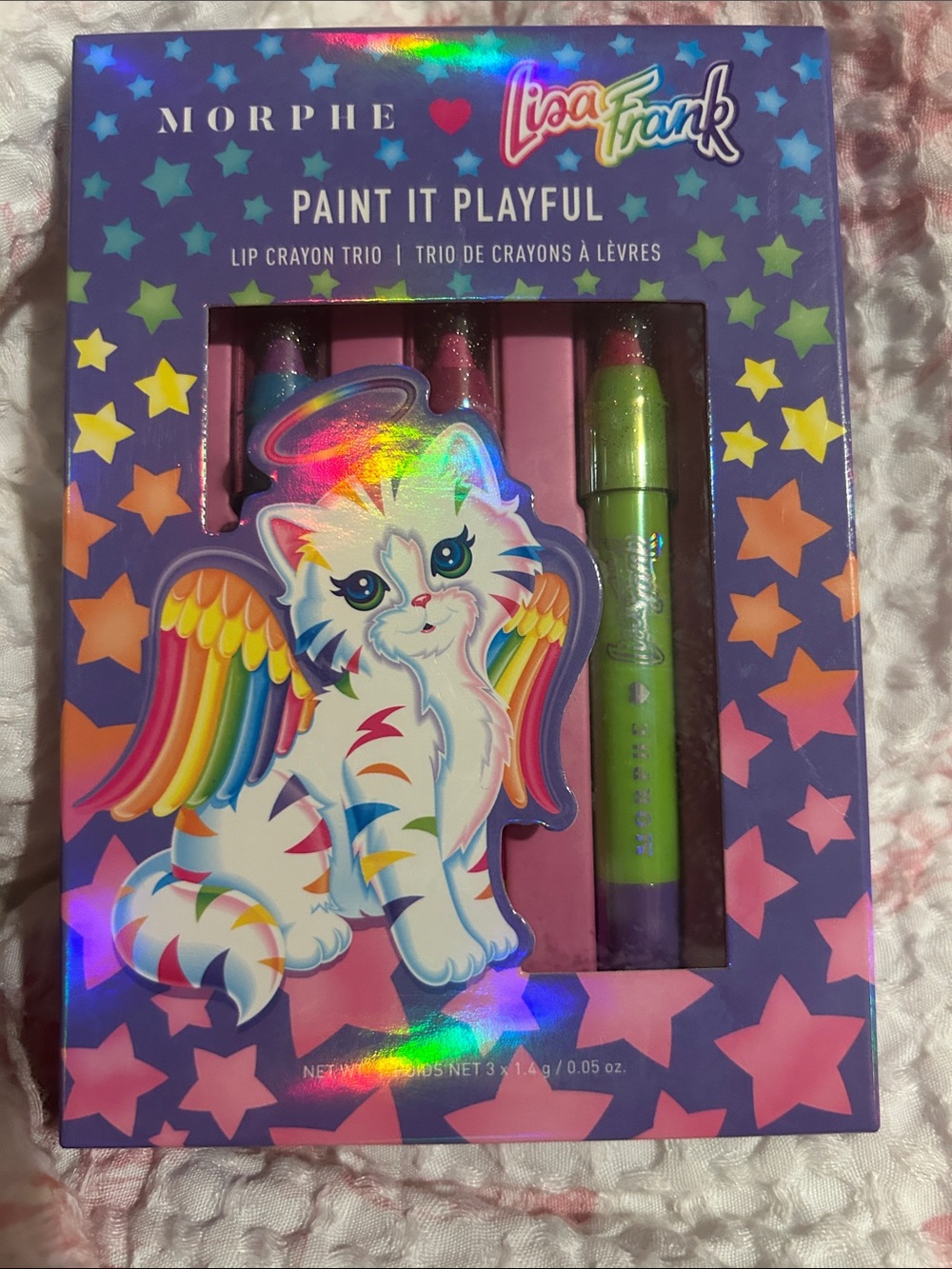 Morphe x Lisa Frank Paint It Playful Lip Crayon Trio - Rainbow & Neon Green